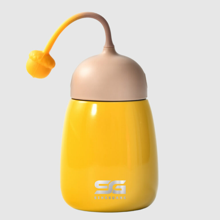Custom Kid Insulated Stainless Steel Tumbler with Silicone Chestnut Handle